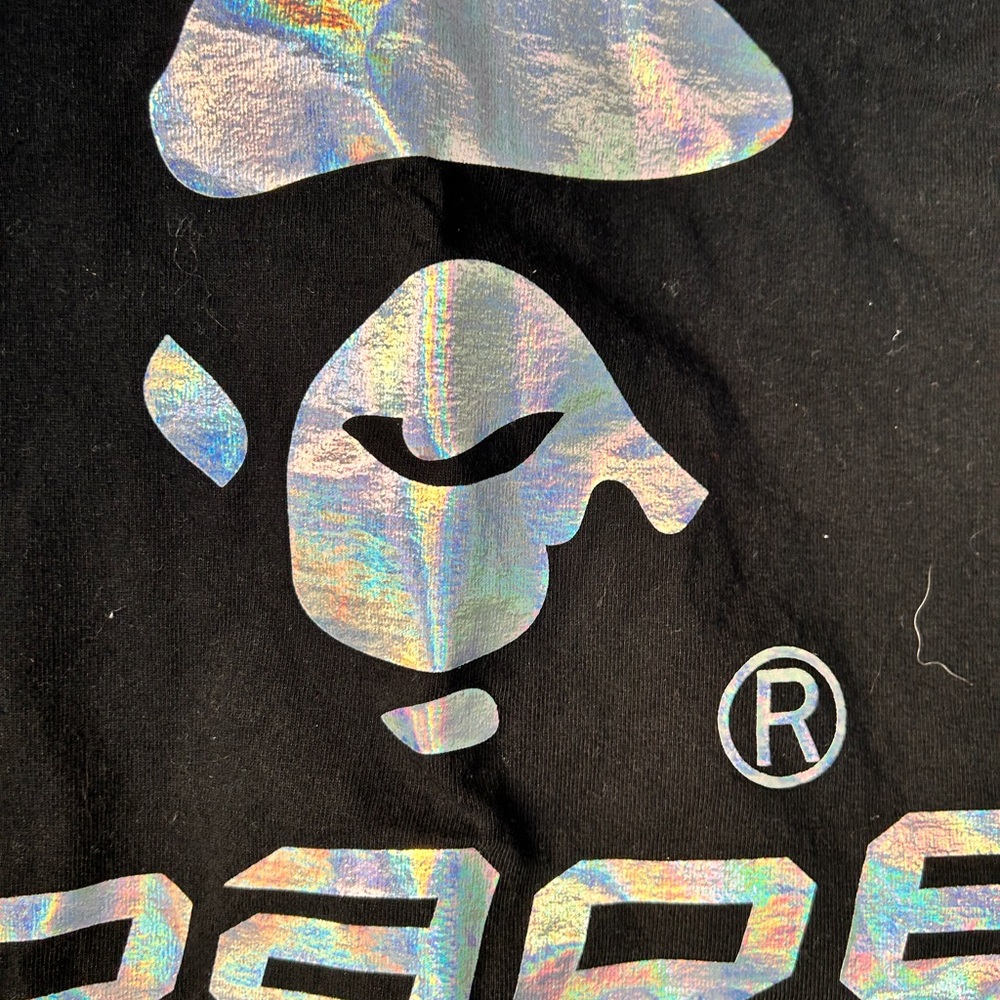 Rare Holographic Bape T-Shirt (Authentic) - XXL